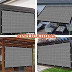 Grey Sun Shade Cloth,Pergola Shade Cover with Reinforced Grommets,90% Shade Fabric Fence Privacy Screen Balcony,Pergola Shade Cover Canopy Garden Carport Porch Deck Patio Shade Cover,10x10FT