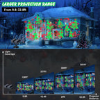 Christmas Lights Projector, Christmas Decorations Lighting Projector, with Timer Dynamic Led Xmas Tree Santa Claus Jingle Bells Lights, for New Year Party Garden Wall Outdoor Indoor Holiday Decor