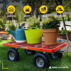 gorilla carts steel utility garden cart, 800 lb. on a desk or shelf
