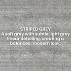 20 ft Extra Long Grey Hallway Runner Rug – Non-Slip, Washable, Dog-Friendly Carpet with Durable Rubber Backing – Modern Subtle Striped – Custom Size