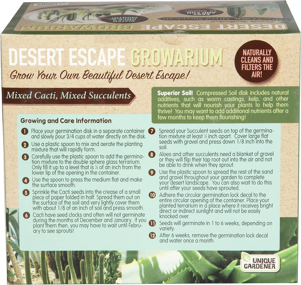 grow your own desert escape in a quality, close-up detail