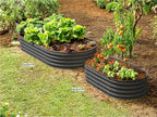 Plant & Plot Galvanized Raised Garden Beds Outdoor // 6×3×1 ft Planter Raised Beds for Gardening, Vegetables, Flowers // Large Metal Garden Box // Patented Tool-Free Design (Dark Gray)