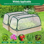 raised garden bed covers - 45"x22"x16", garden row shown in use