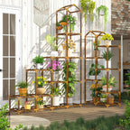 enhomee 73.6" tall plant stand, wood shelf for, side view