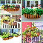 Coco Liners for Planters - 2 Pack 30 Inch Trough Coconut Liners for Planters, Window Box Coco Liners, 100% Natural Coconut Fiber Liners for Wall Hanging Basket, Window Box, Fence Baskets