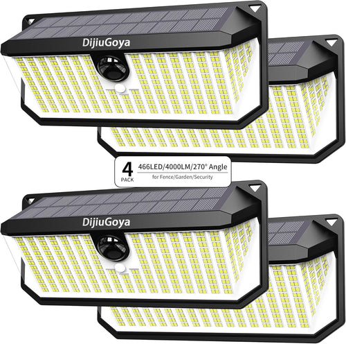 466 leds solar lights outdoor with motion sensor, main product view