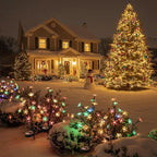 Solar Garden Lights Waterproof, Solar Lights Outdoor Decorative 8Pack,160Led Solar Powered Flowers Garden Decor,Fairy Light for Yard,Pathway,Outside Decorations,Gardening Gifts for Women Mom