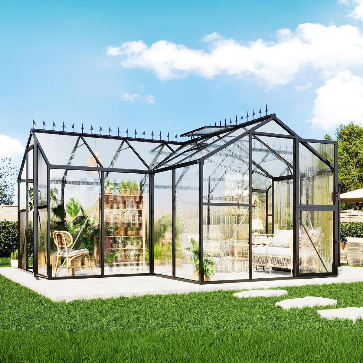 amerlife 16.8 x 12 x 7-ft t-shaped walk-in, main product view