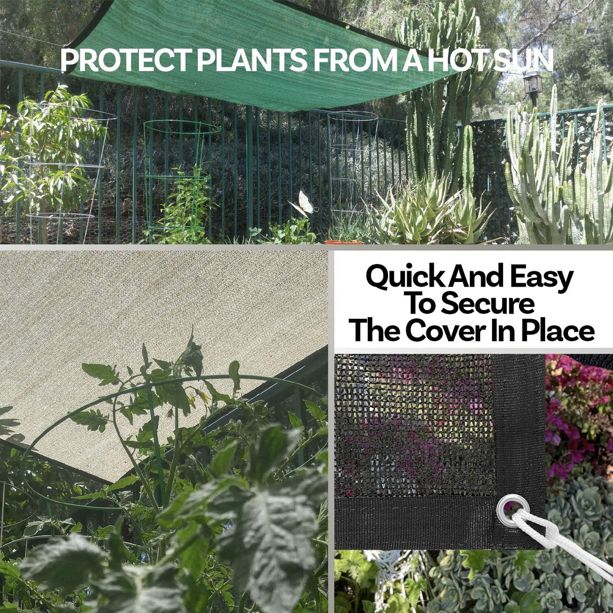 alion home hdpe 50% sun block garden netting, package contents