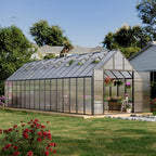 10x32 ft polycarbonate greenhouse large heavy duty aluminum, main product view