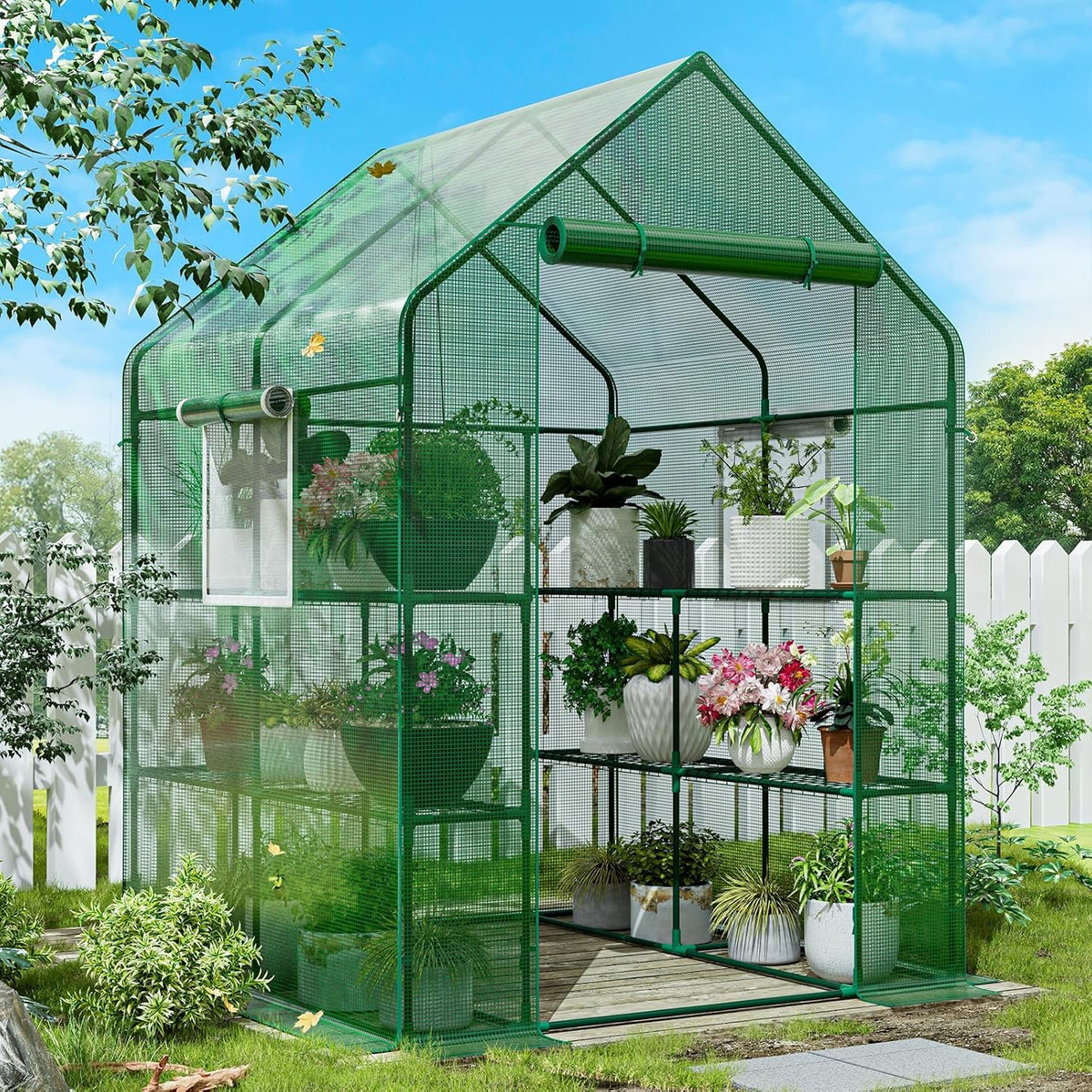 specilite 56×56×78inch walk-in greenhouse for outdoors garden plant, main product view
