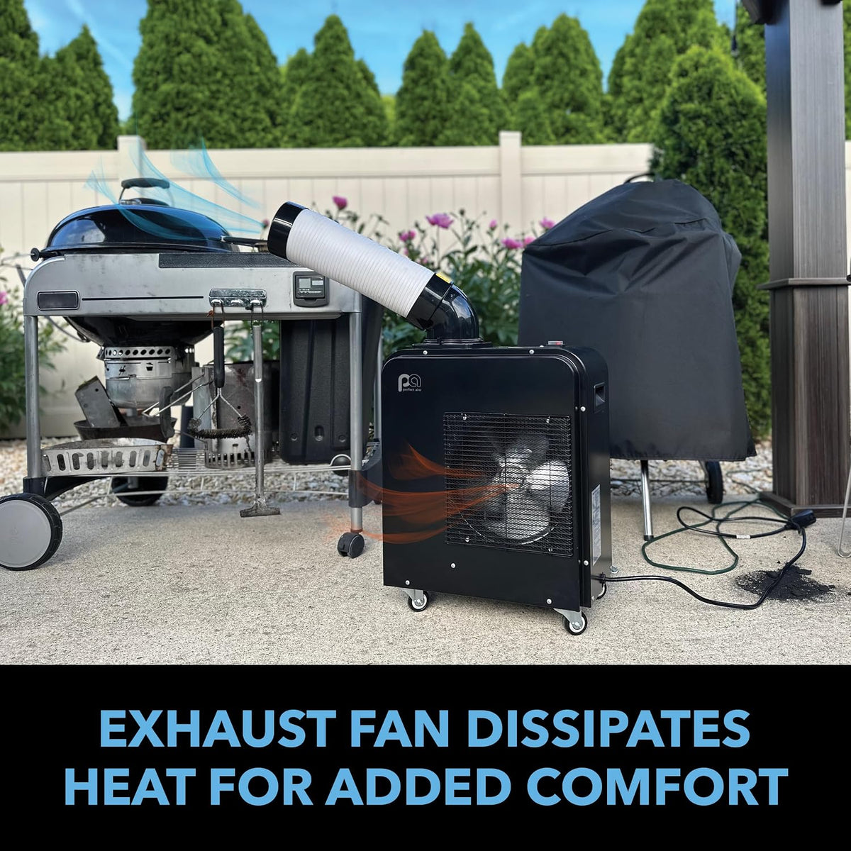 perfect aire spot cooler portable ac air conditioner, side view