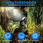 LED Spot Lights Plug in Outdoor Indoor Light 7W 3000K 9.8ft Power Cord Waterproof Landscape Lights Spotlight with Clip and Metal Hose for Plants Yard Garden Accent Lighting Ambient Light