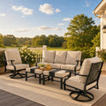 sunshine valley 5 pcs patio furniture set, metal, main product view