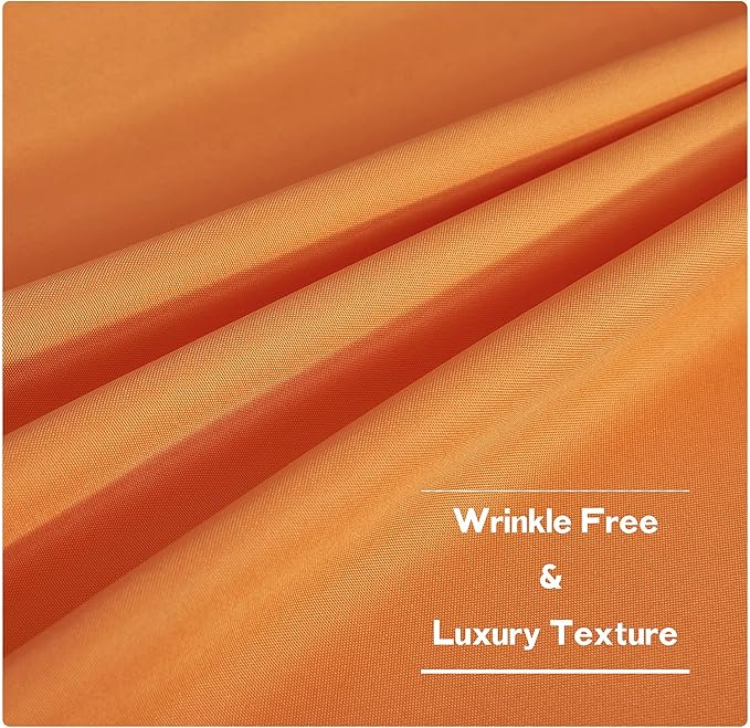 NICETOWN Canvas Outdoor Curtains for Patio Decoration, Waterproof & Windproof Thermal Outside Drapes Top & Bottom Grommet, Privacy Shades for Pool/Pergola, Orange, 55" W by 108" L, 2 Pieces