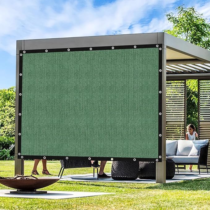 Artpuch Outdoor Pergola Shade Cover 4' X 13' Sun Shade Cloth with Grommets, 90% UV Protection Canopy Patio Privacy Screen (Customized Available) GN107, Green
