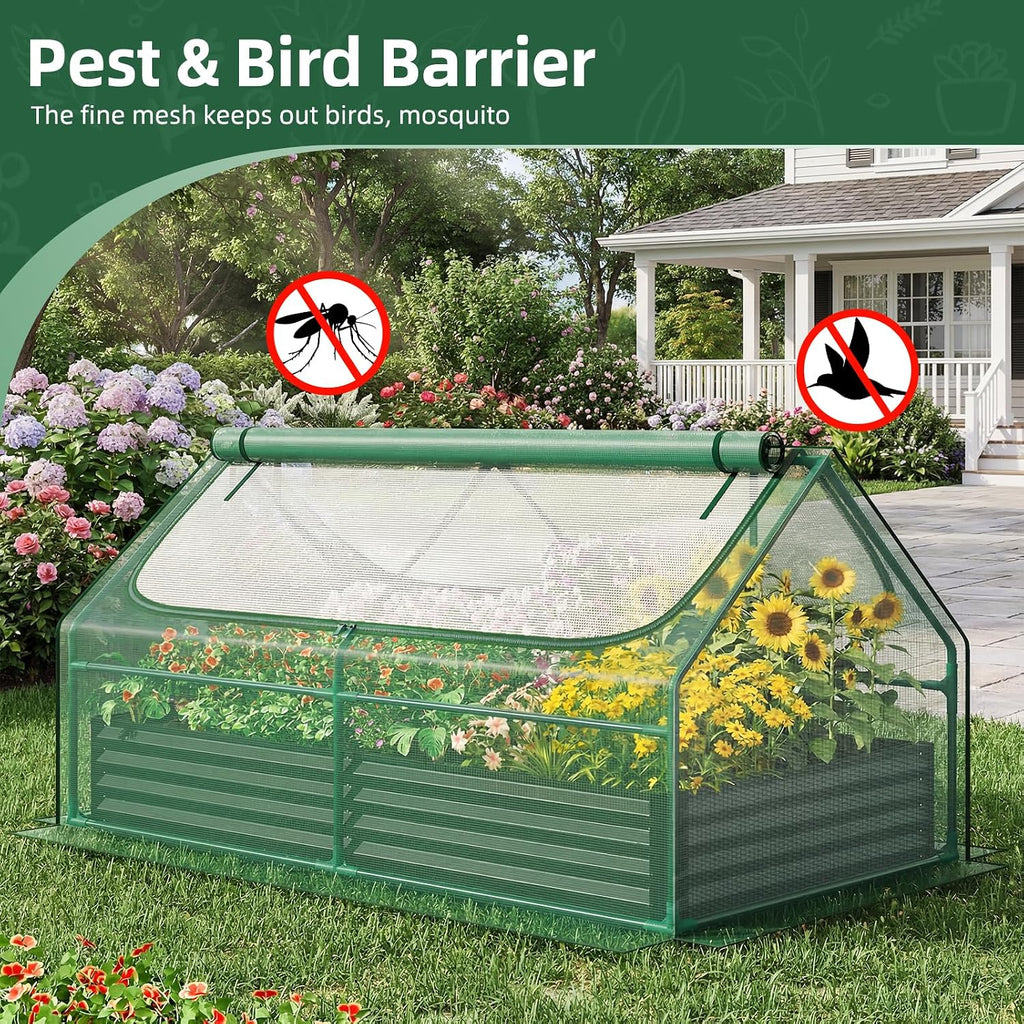 superlele 6x3x3ft mini greenhouse with 2 large zipper, package contents