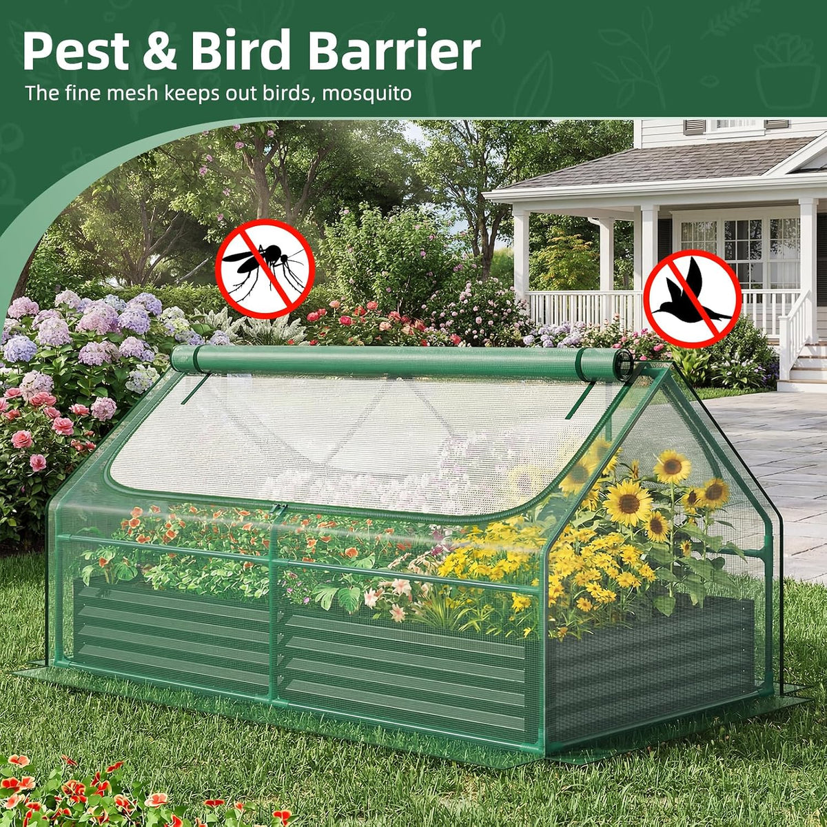 superlele 6x3x3ft mini greenhouse with 2 large zipper, package contents