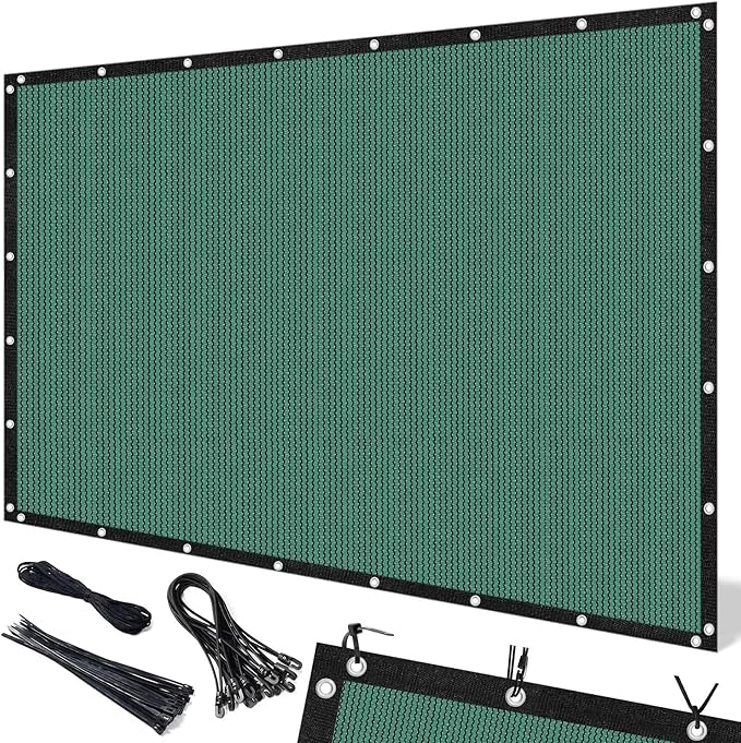 Artpuch 90% Sun Shade Cloth, 10 x 10 FT Pergola Shade Cover Canopy with Grommets, Sun Screen Fabric Tarp for Patio, Outdoor, Garden, Backyard, Green