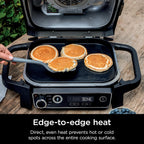 Ninja XSKGRDPLT Woodfire, Outdoor Flat Top Griddle Plate, Compatible with Ninja Woodfire Grills (OG700 series), Ceramic Coating, Insert, Black/Grey | Ninja Woodfire Griddle Plate clicks into your grill for even, edge-to-edge searing and easy-clean