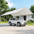outsunny 10'x20' carport outdoor heavy duty galvanized car, main product view