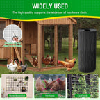 Vinyl Black Hardware Cloth 1/2 inch 48 x 100 ft 19 Ga Chicken Wire | Chicken Wire Mesh, Chicken Wire Fencing, Gopher Guard & Custom DIY Projects