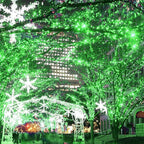 300 LED St Patricks Day Lights, 98.5FT Christmas String Lights with 8 Lighting Modes, Waterproof & Connectable Mini Lights, Plug in for Indoor Outdoor Holiday Xmas Party Bedroom Decorations (Green)