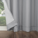 Sun Zero Marina Indoor/Outdoor UV Protectant Energy Efficient Grommet Curtain Panel, 54" x 84", Gray
