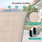 Patio Chairs Sset of 4, Easily Set Up Stackable Outdoor Dining Chairs with High Back and Wide Seat, All Weather Breathable Outdoor Chairs Set of 4 with Metal Frame for Backyard Deck Pool, Beige
