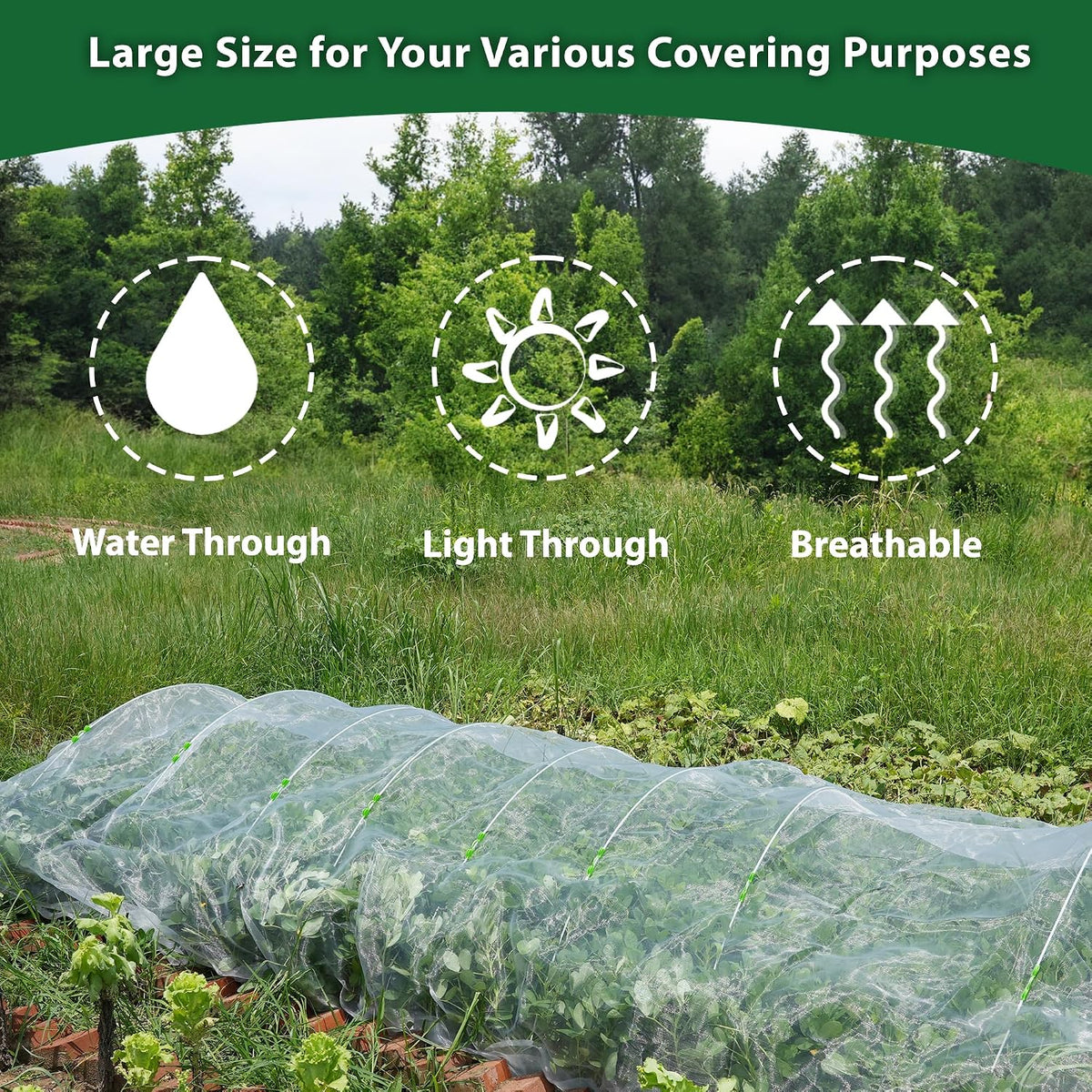 10 * 50ft ultra fine garden mesh netting, close-up detail