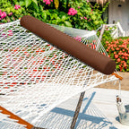 Lazy Daze Hammocks Sunbrella Pillow with Removable Cover-All-Weather Fabric-Water and Fade-Resistant-Outdoor Support Sunbrella Pillow for Hammock and Patio Furniture, 48.4 * 5.9, Brown