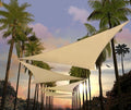 Amgo Custom Size 4' x 4' x 4' Beige Triangle Sun Shade Sail Order to Make Canopy Awning UPF50+ AGSLT, 95% UV Blockage, Water & Air Permeable, 200GSM Commercial Standard (We Customize)