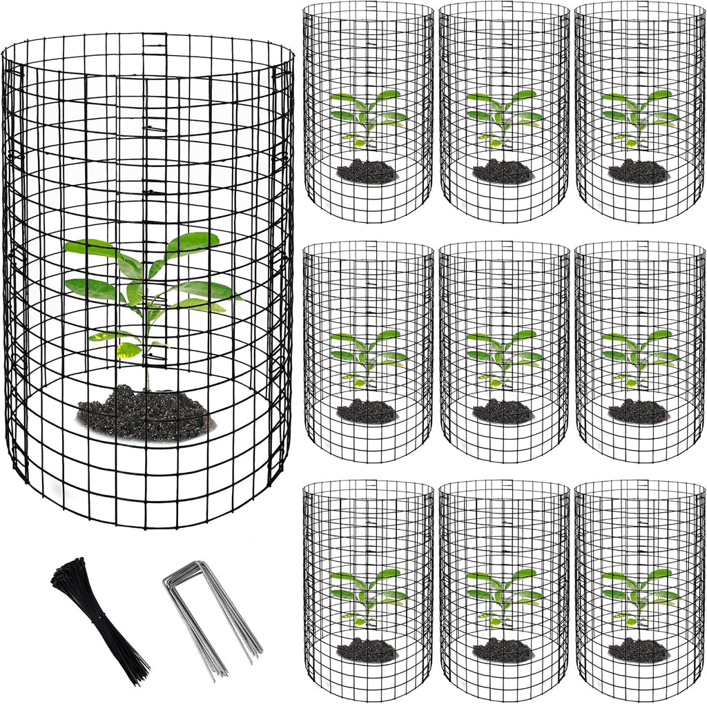 10 packs wire plant protector from animals, metal, main product view