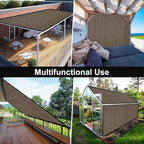 Artpuch 90% Sun Shade Cloth, 5 x 10 FT Pergola Shade Cover Canopy with Grommets, Sun Screen Fabric Tarp for Patio, Outdoor, Garden, Backyard, Mocha