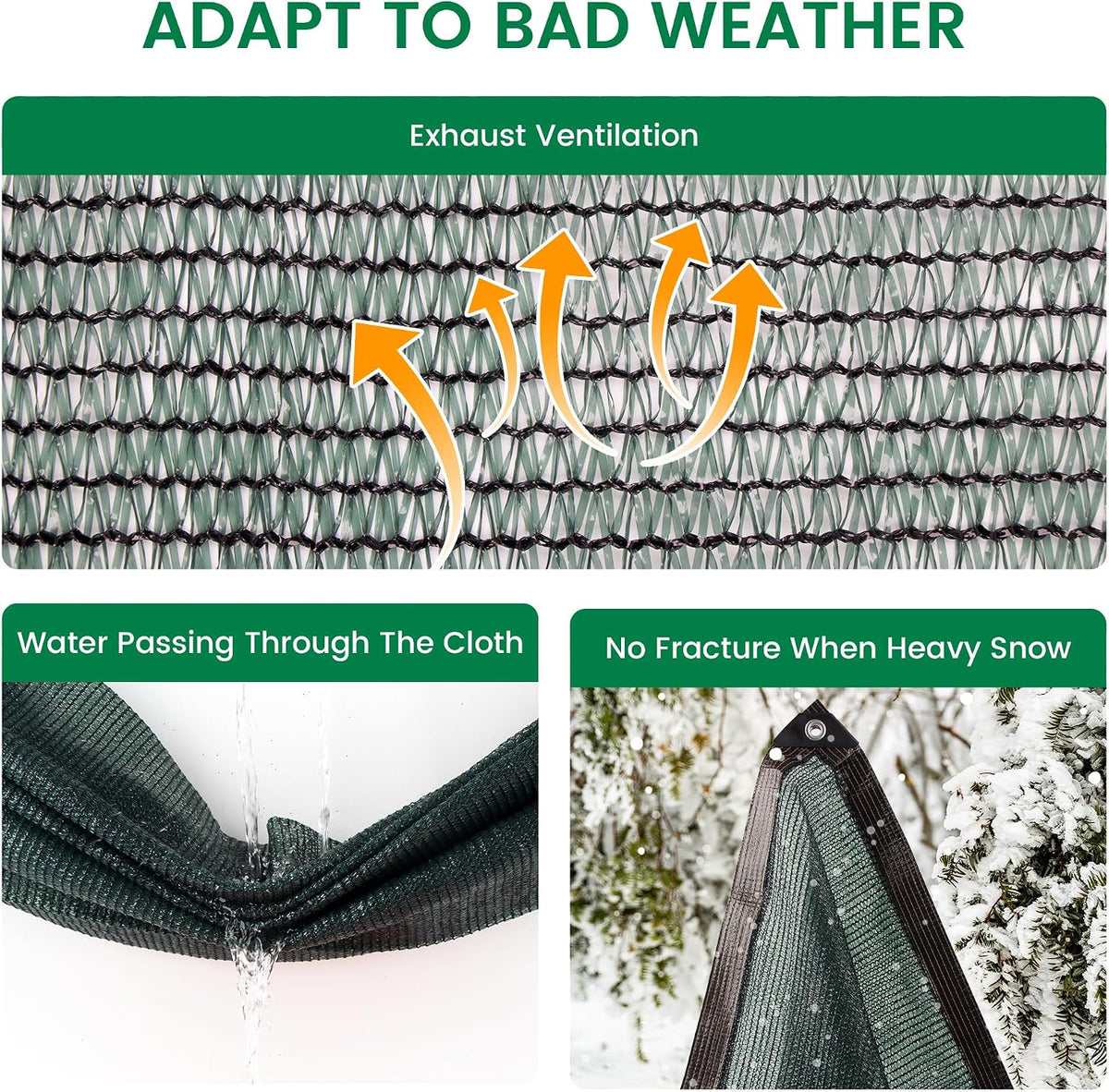 shade cloth, 14ft x 20ft 70% green outdoor showing dimensions