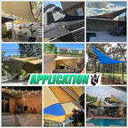 Royal Shade 20' x 20' x 20' Beige Triangle Sun Shade Sail Canopy Outdoor Patio Fabric Screen Awning RTAPT20 - UPF50+ 95% UV Blockage, Heavy Duty, Water & Air Permeable (We Make Custom Size)