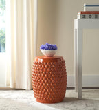 Safavieh Stella Glazed Ceramic Decorative Garden Stool, Orange