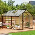 10 ft greenhouse, outdoor greenhouses, polycarbonate panels with, main product view