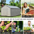 outsunny 20' x 10' x 9' walk-in greenhouse, package contents