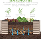 Best Choice Products 6x3x2ft Outdoor Metal Raised Garden Bed, Deep Root Box Planter for Vegetables, Flowers, Herbs, 269 Gallon Capacity, 100% Non Toxic Materials - Taupe
