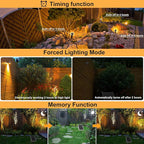 MEIKEE Solar Spot Lights Outdoor, 4-in-1 Solar Landscape Lights, 4W/6V IP66 Waterproof, 2700K/4000K/6500K Outdoor Landscape Spotlights with Remote for Garden Yard Driveway