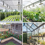 outdoor grow lights with timer, full spectrum greenhouse, close-up detail