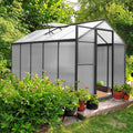 veikou 6' x 10' greenhouse for outdoors, polycarbonate, main product view