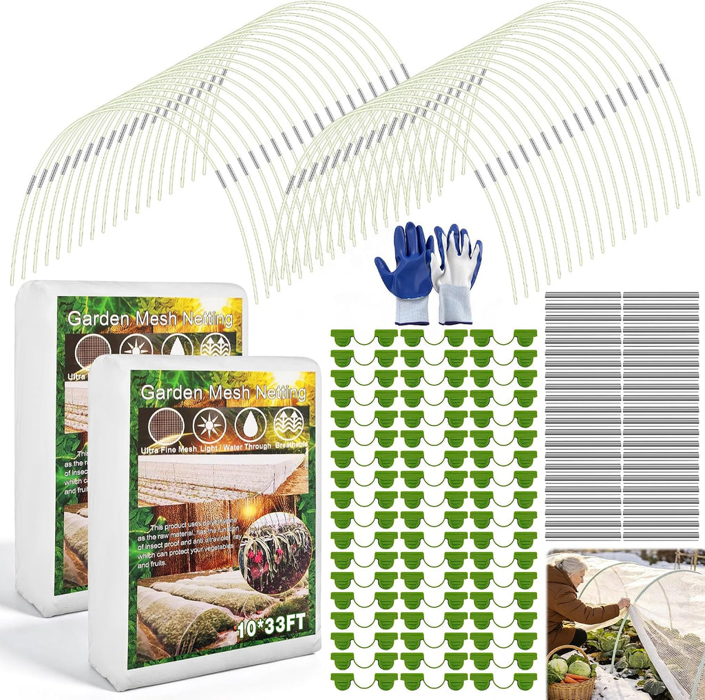 garden mesh netting kit, 2 packs 10x33ft netting, main product view