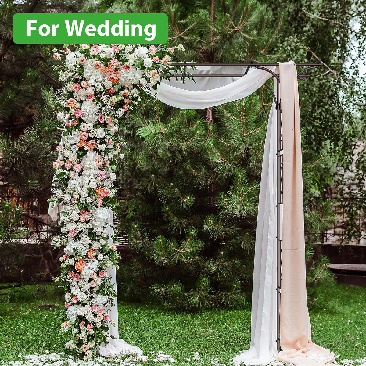 87in garden arbor metal arch trellis for climbing on a desk or shelf