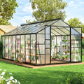 wkm 10x16 ft walk-in polycarbonate greenhouse for outdoors, main product view