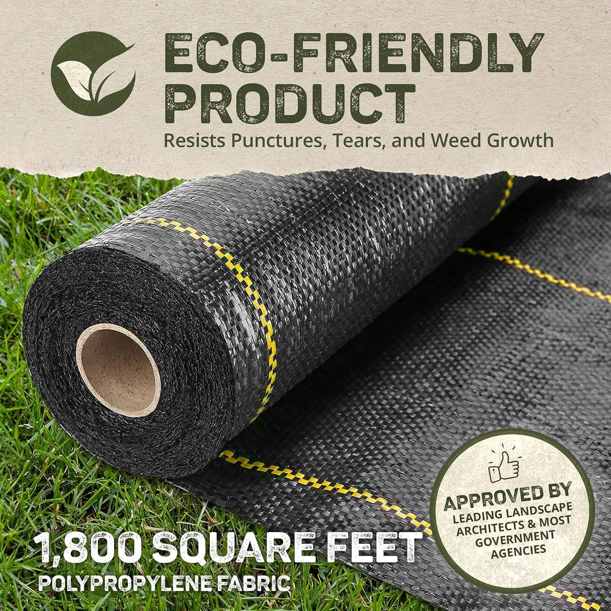 dewitt sunbelt weed barrier fabric 3.2 oz, 4, side view