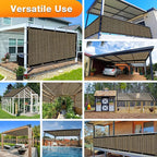 Artpuch Outdoor Pergola Shade Cover 15x16 FT Sun Shade Cloth with Grommets Mocha 90% UV Protection Canopy Patio Privacy Screen (Customized Available)