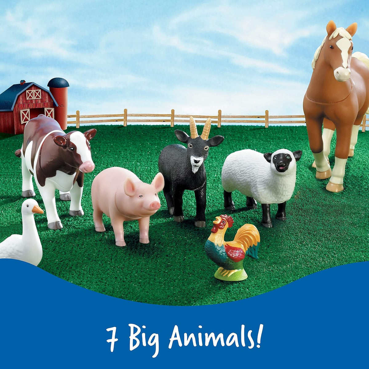learning resources jumbo farm animals shown in use