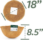 Bosmere F550 18-Inch Pre-Formed Replacement Coco Liner with Soil Moist, Brown (Pack of 2)